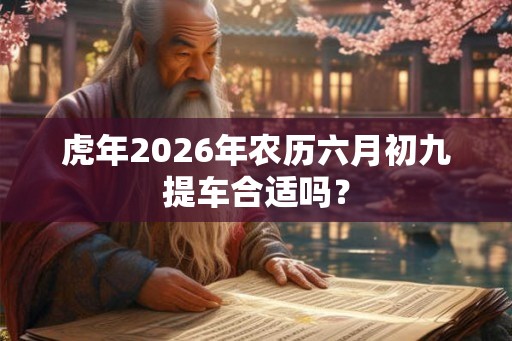 虎年2026年农历六月初九提车合适吗？
