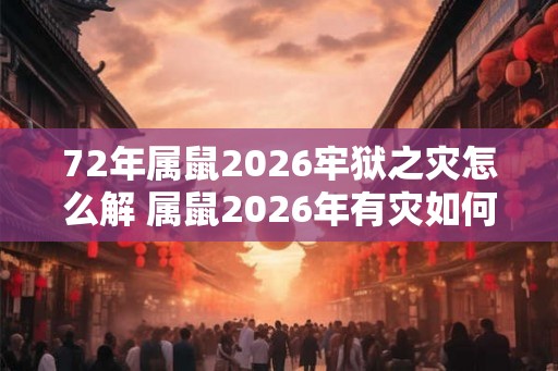 72年属鼠2026牢狱之灾怎么解 属鼠2026年有灾如何破解