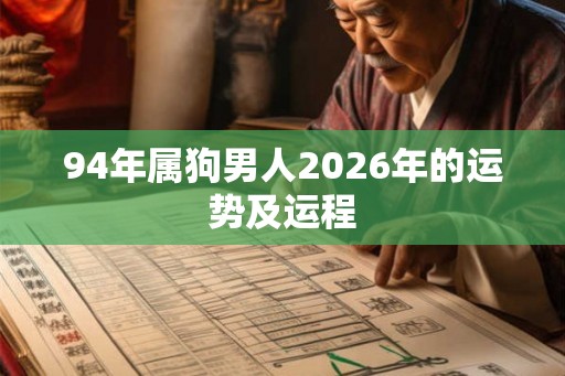 94年属狗男人2026年的运势及运程
