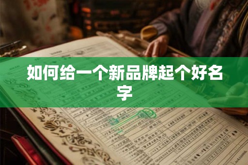 如何给一个新品牌起个好名字
