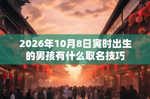 2026年10月8日寅时出生的男孩有什么取名技巧