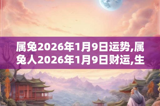 属兔2026年1月9日运势,属兔人2026年1月9日财运,生肖兔2026年1月9日运势