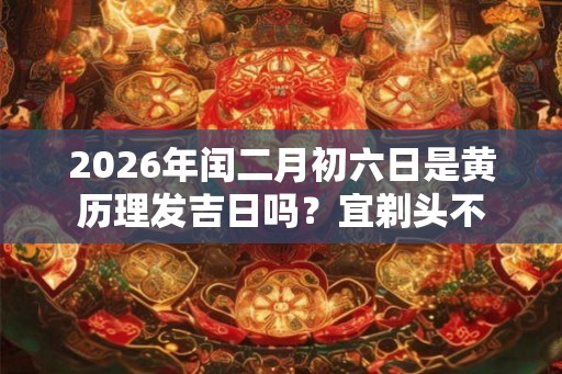 2026年闰二月初六日是黄历理发吉日吗？宜剃头不