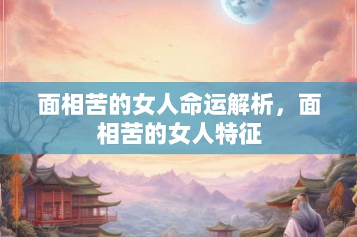 面相苦的女人命运解析，面相苦的女人特征