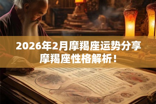 2026年2月摩羯座运势分享摩羯座性格解析！