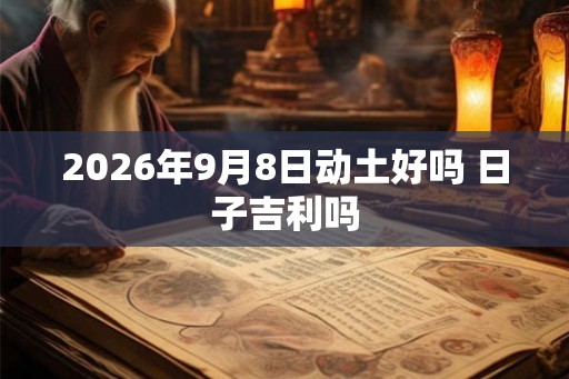2026年9月8日动土好吗 日子吉利吗 2026年9月8日动土好吗 日子吉利吗