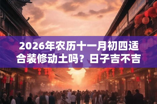 2026年农历十一月初四适合装修动土吗？日子吉不吉利？