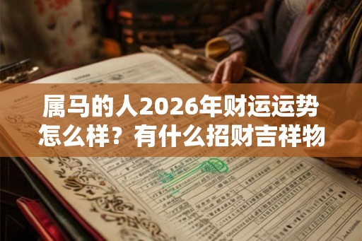 属马的人2026年财运运势怎么样?有什么招财吉祥物? 属马的人2026年财运运势怎么样?有什么招财吉祥物?