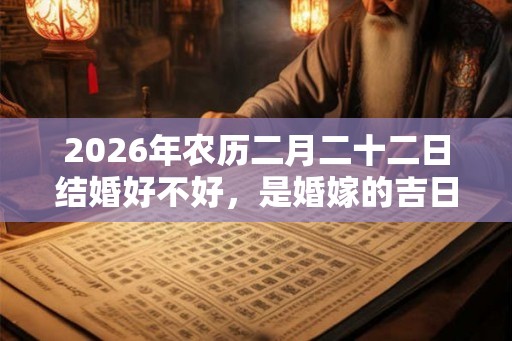 2026年农历二月二十二日结婚好不好，是婚嫁的吉日吗？