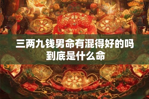 三两九钱男命有混得好的吗 到底是什么命