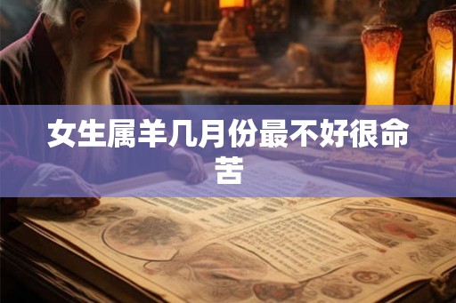 女生属羊几月份最不好很命苦