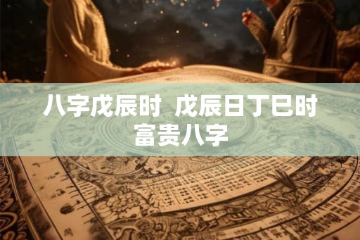 八字戊辰时  戊辰日丁巳时富贵八字