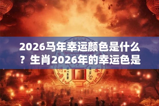 2026马年幸运颜色是什么？生肖2026年的幸运色是什么？