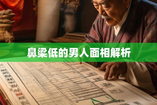 鼻梁低的男人面相解析