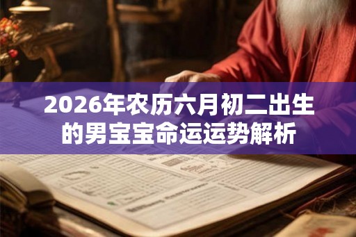2026年农历六月初二出生的男宝宝命运运势解析