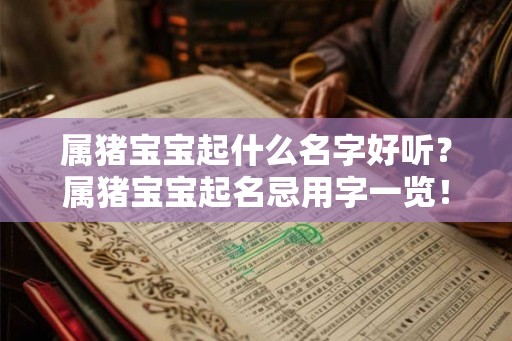 属猪宝宝起什么名字好听？属猪宝宝起名忌用字一览！