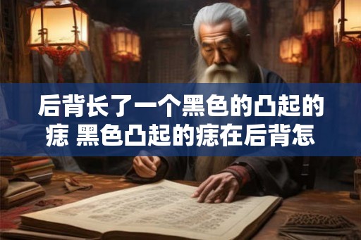 后背长了一个黑色的凸起的痣 黑色凸起的痣在后背怎么办