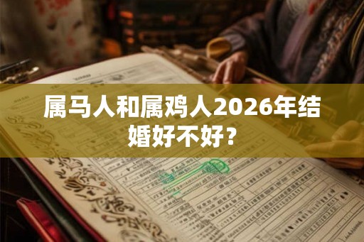 属马人和属鸡人2026年结婚好不好？