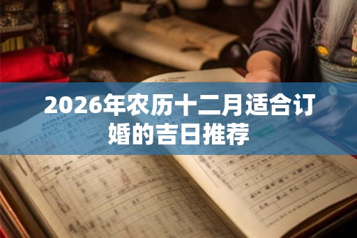 2026年农历十二月适合订婚的吉日推荐