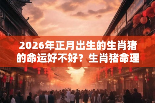 2026年正月出生的生肖猪的命运好不好？生肖猪命理分析