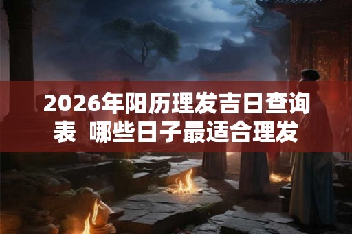 2026年阳历理发吉日查询表 哪些日子最适合理发 2026年阳历理发吉日查询表 哪些日子最适合理发