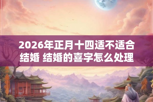 2026年正月十四适不适合结婚 结婚的喜字怎么处理