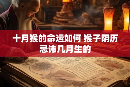 十月猴的命运如何 猴子阴历忌讳几月生的