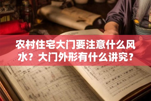 农村住宅大门要注意什么风水?大门外形有什么讲究? 农村住宅大门要注意什么风水?大门外形有什么讲究?