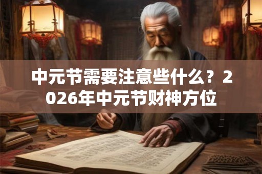 中元节需要注意些什么？2026年中元节财神方位