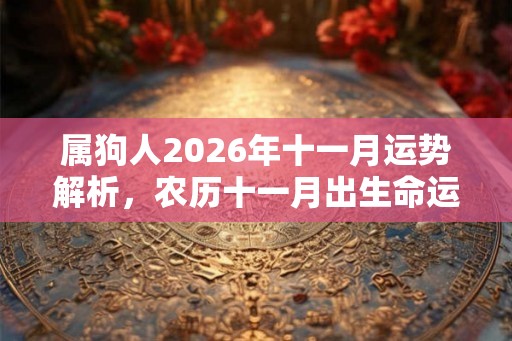 属狗人2026年十一月运势解析，农历十一月出生命运如何？
