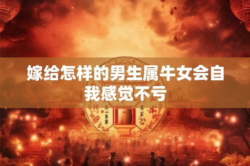 嫁给怎样的男生属牛女会自我感觉不亏