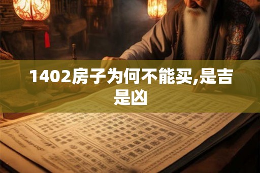 1402房子为何不能买,是吉是凶 1402房子为何不能买,是吉是凶