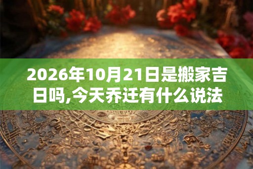 2026年10月21日是搬家吉日吗,今天乔迁有什么说法