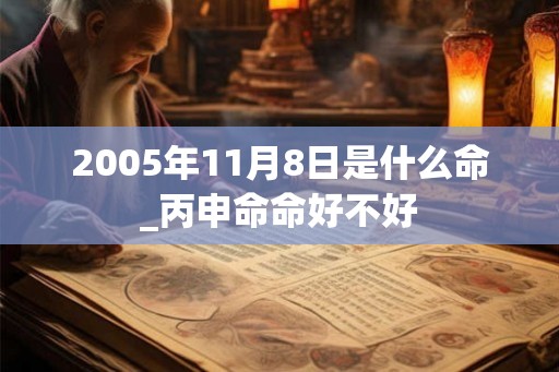 2005年11月8日是什么命_丙申命命好不好