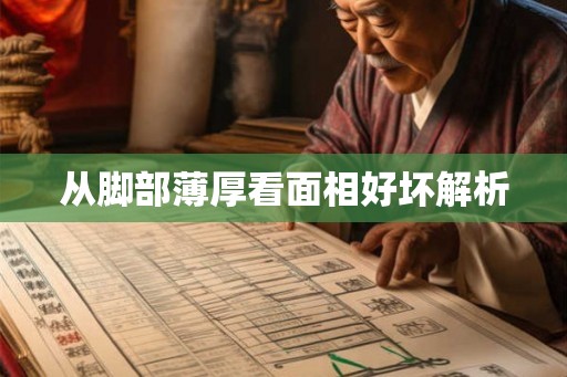 从脚部薄厚看面相好坏解析