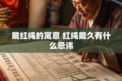 戴红绳的寓意 红绳戴久有什么忌讳