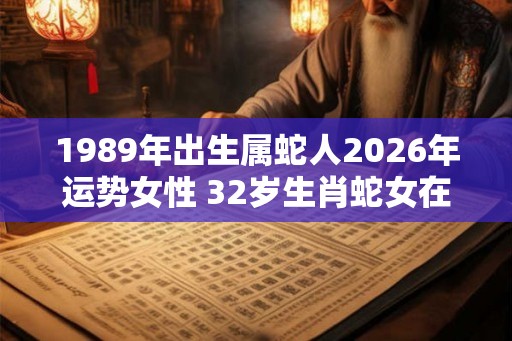 1989年出生属蛇人2026年运势女性 32岁生肖蛇女在2026年运气如何
