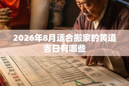 2026年8月适合搬家的黄道吉日有哪些