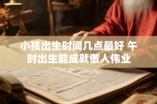 小孩出生时间几点最好 午时出生能成就傲人伟业 小孩出生时间几点最好 午时出生能成就傲人伟业