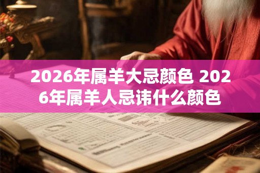 2026年属羊大忌颜色 2026年属羊人忌讳什么颜色 2026年属羊大忌颜色 2026年属羊人忌讳什么颜色