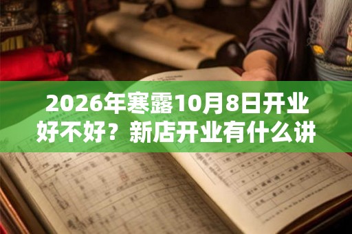 2026年寒露10月8日开业好不好?新店开业有什么讲究? 2026年寒露10月8日开业好不好?新店开业有什么讲究?