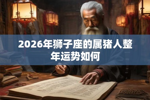 2026年狮子座的属猪人整年运势如何