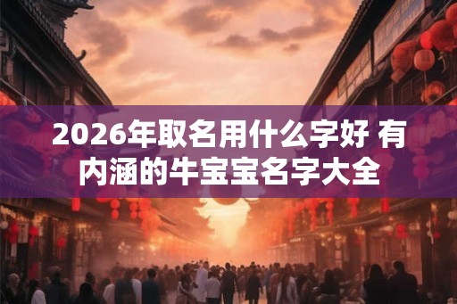 2026年取名用什么字好 有内涵的牛宝宝名字大全