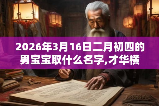 2026年3月16日二月初四的男宝宝取什么名字,才华横溢