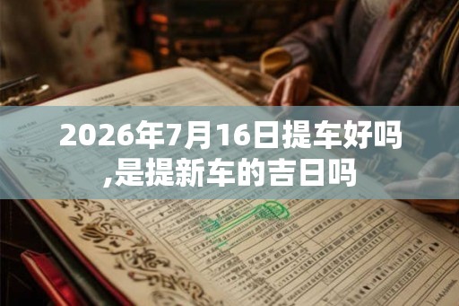 2026年7月16日提车好吗,是提新车的吉日吗