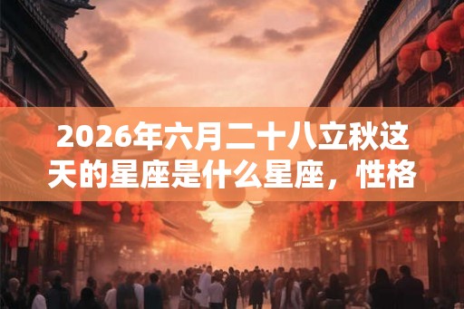 2026年六月二十八立秋这天的星座是什么星座，性格如何？
