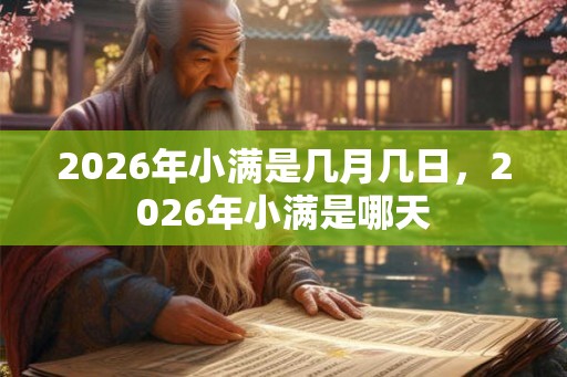 2026年小满是几月几日，2026年小满是哪天