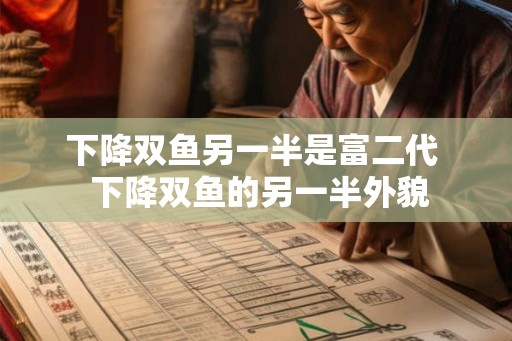 下降双鱼另一半是富二代  下降双鱼的另一半外貌