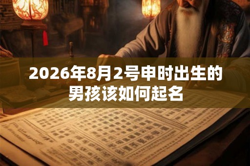 2026年8月2号申时出生的男孩该如何起名
