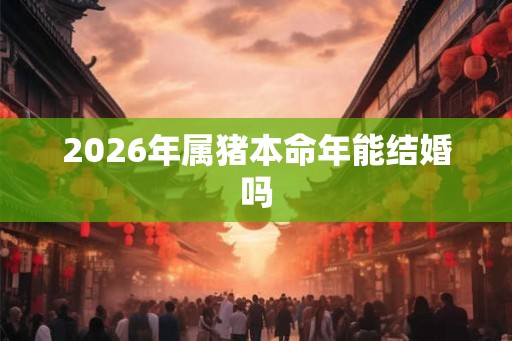 2026年属猪本命年能结婚吗